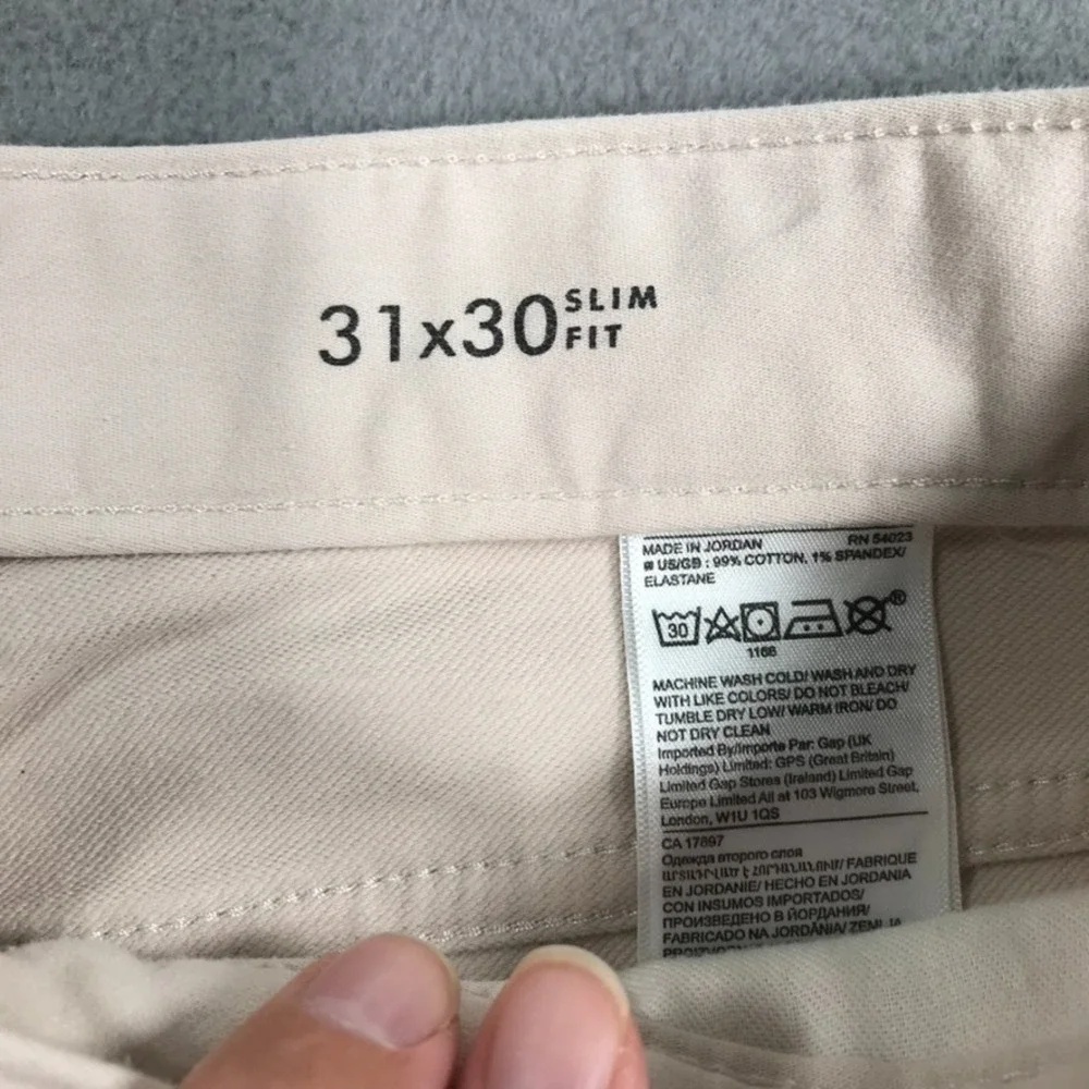Banana Republic Pants Mens 31x30 Beige Traveler Chino Straight Stretch slim Fit